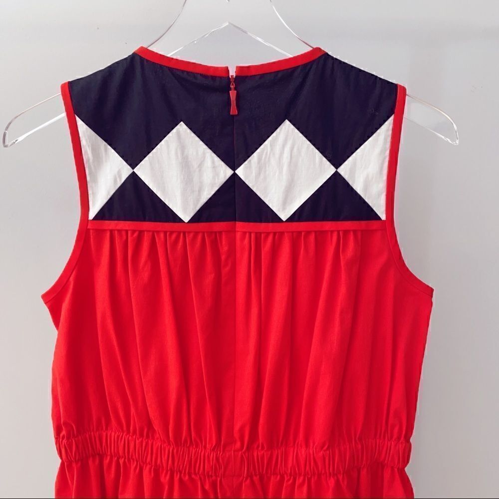 ⭕️ KATE SPADE Dress Red Color Blocking Multi - Picture 7 of 8